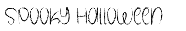 Spooky Halloween font preview